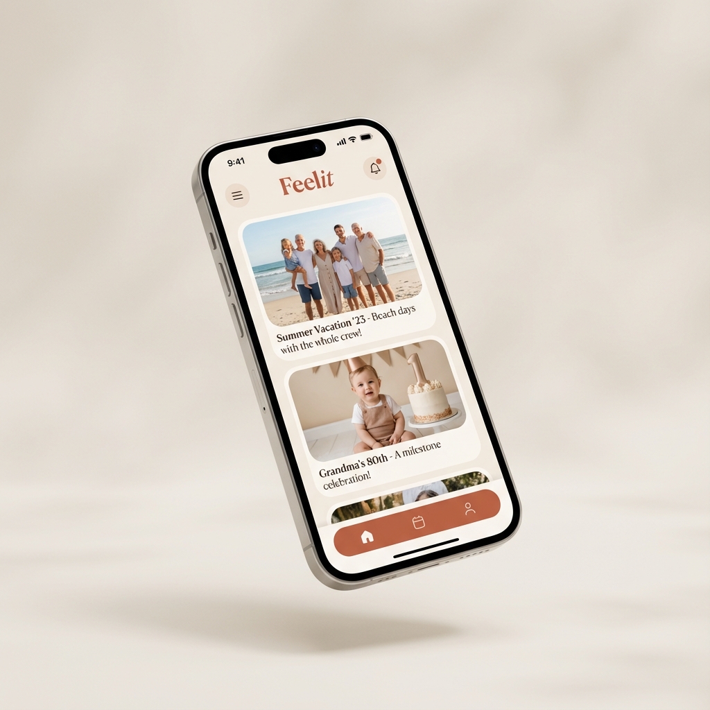 Interface de l'application Feelit