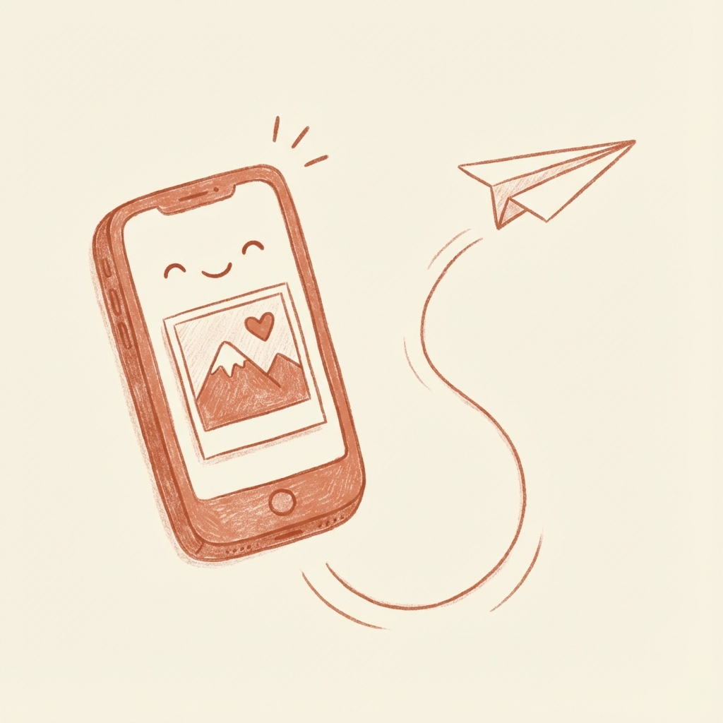 Illustration partage photo